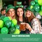 OWill 100pcs Green Balloons 12 Inches Different Shades Dark Green Emerald Green Lime Green Chrome Metallic Green Latex Balloons for Jungle Safari Party Supplies St. Patrick's Day Decoration